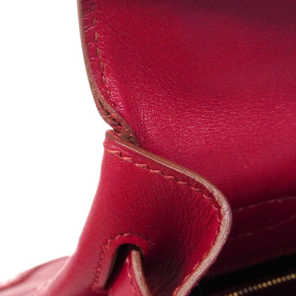 Hermes Handbag Kelly 32 Ghillies Tadelakt Ruby Gold 2-Way — view 9