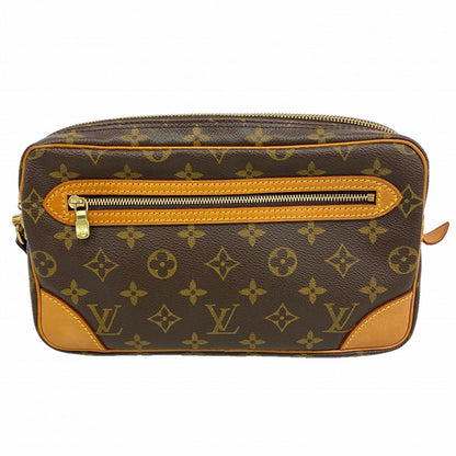 Louis Vuitton Clutch Monogram Marly Dragonne GM Brown