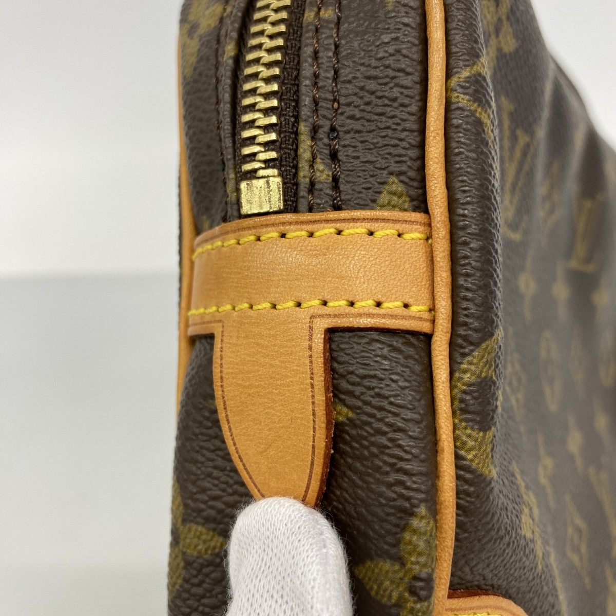 Louis Vuitton Clutch Monogram Marly Dragonne GM Brown — view 7