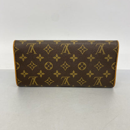 Louis Vuitton Shoulder Bag Monogram Pochette Twin GM Brown — view 9