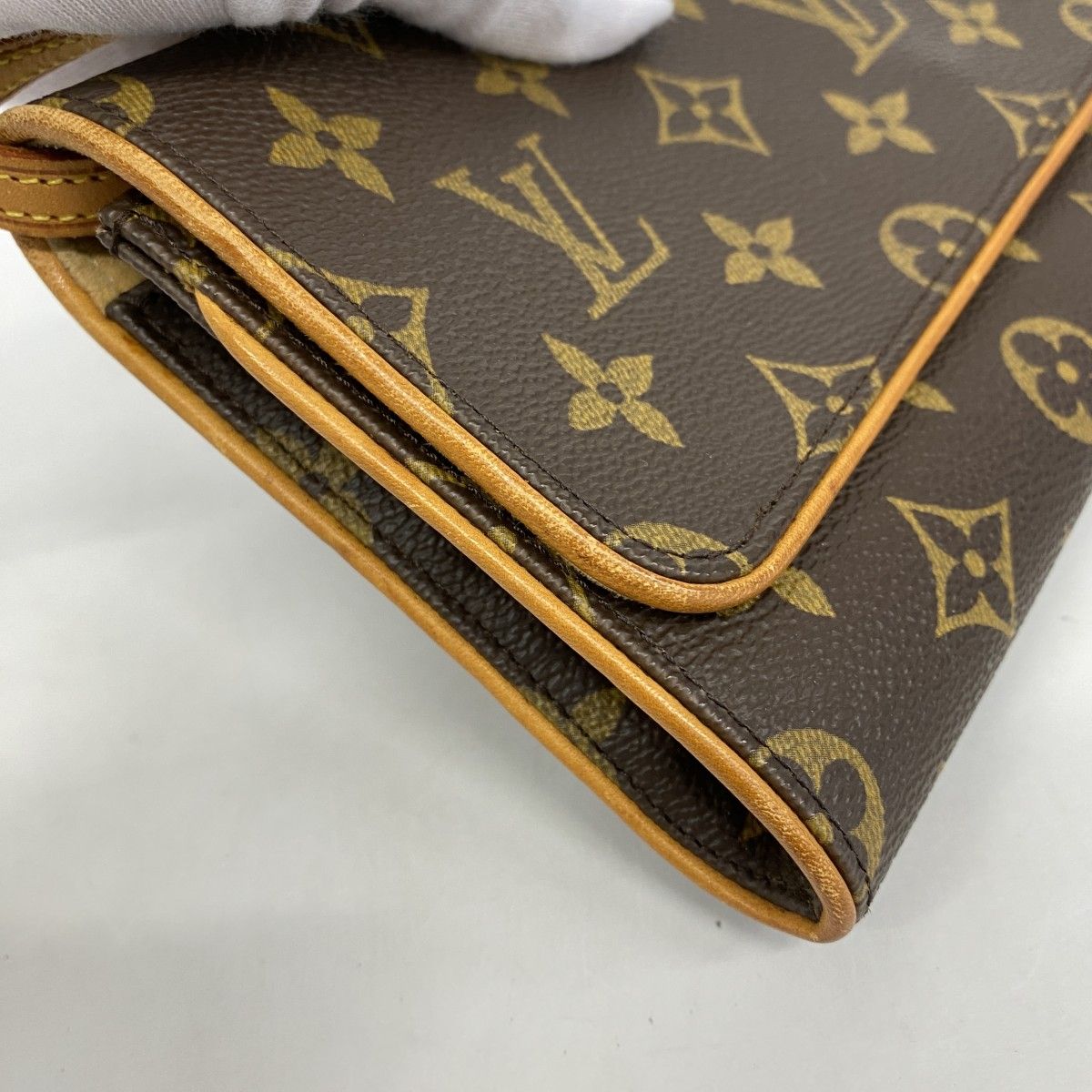 Louis Vuitton Shoulder Bag Monogram Pochette Twin GM Brown — view 6