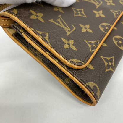 Louis Vuitton Shoulder Bag Monogram Pochette Twin GM Brown — view 6
