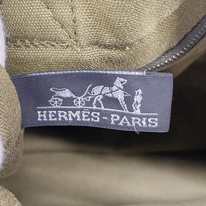 Hermes Tote Fourre Tout MM Canvas Khaki Silver — view 5