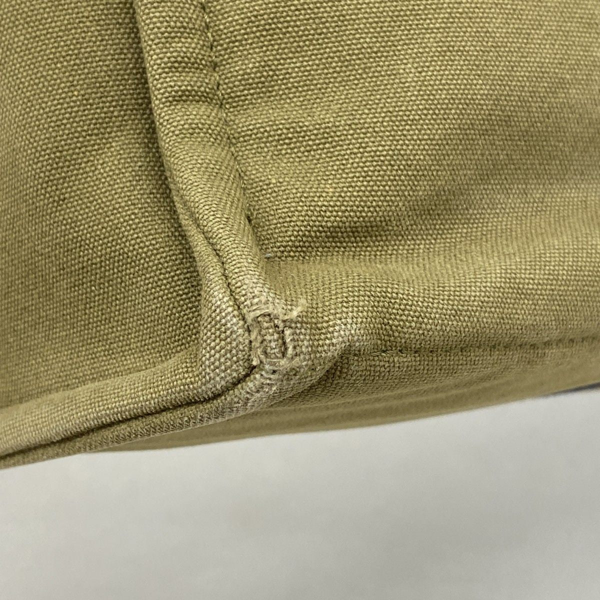 Hermes Tote Fourre Tout MM Canvas Khaki Silver — view 6
