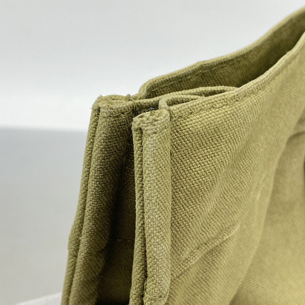 Hermes Tote Fourre Tout MM Canvas Khaki Silver — view 9