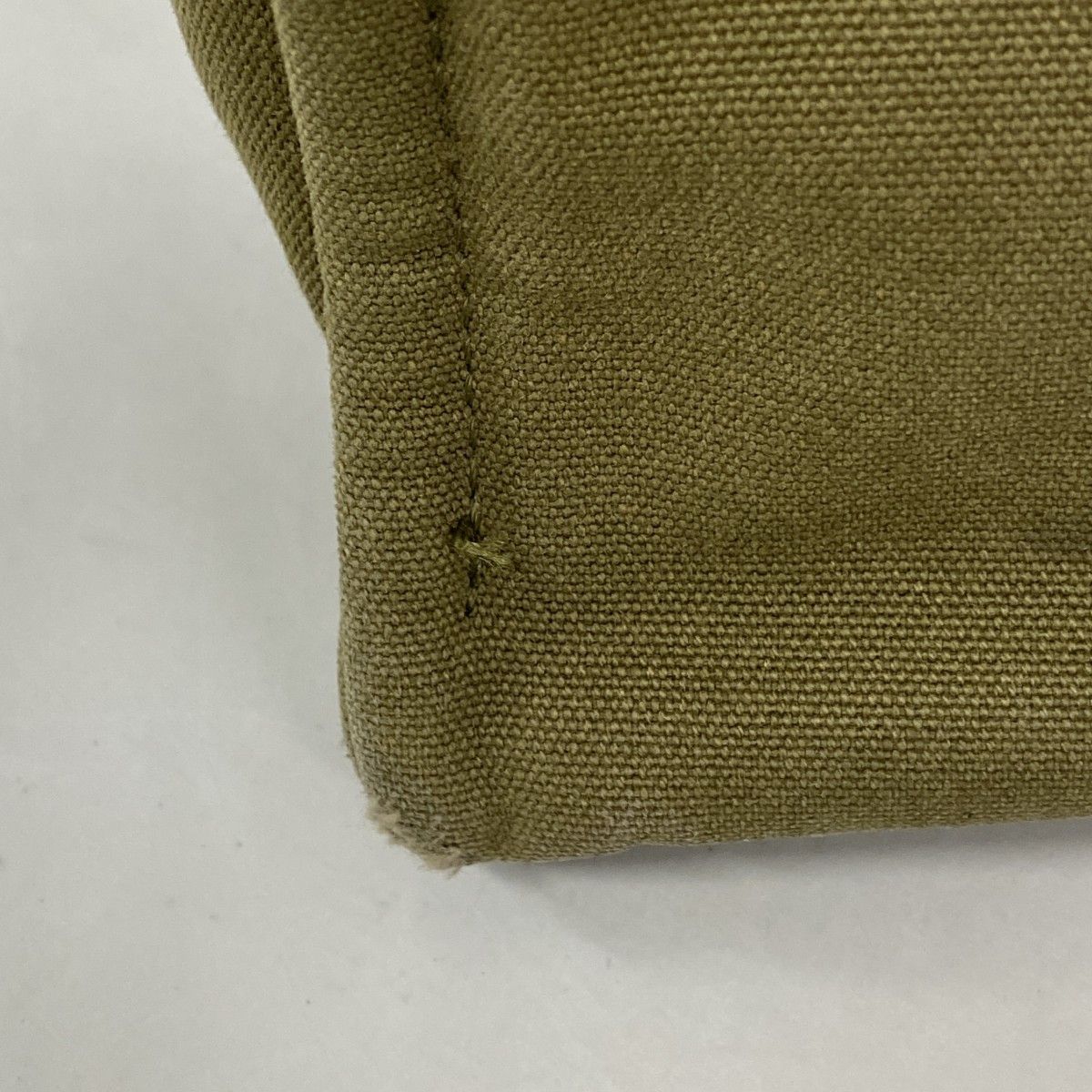 Hermes Tote Fourre Tout MM Canvas Khaki Silver — view 7