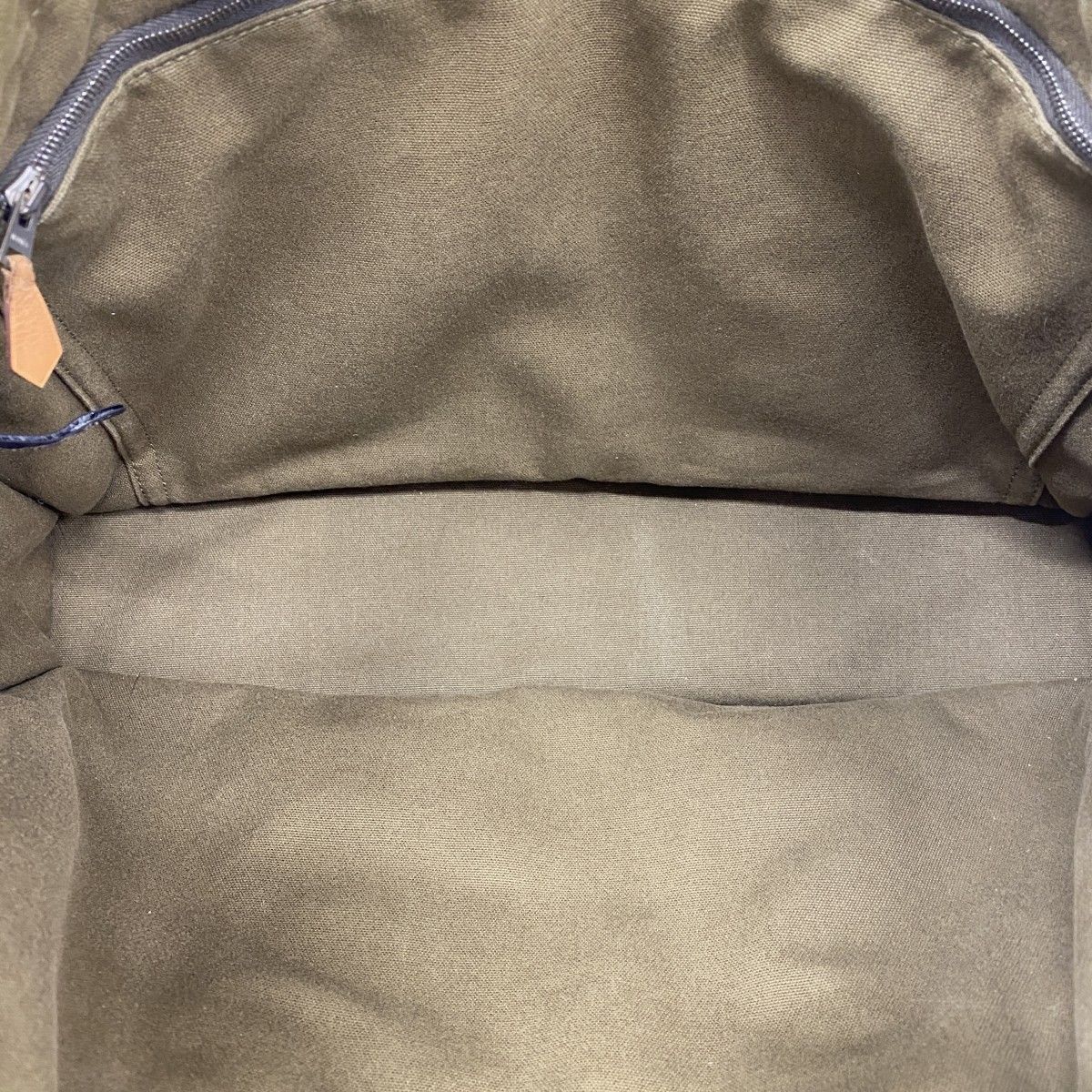 Hermes Tote Fourre Tout MM Canvas Khaki Silver — view 4