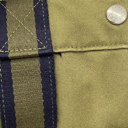Hermes Tote Fourre Tout MM Canvas Khaki Silver — view 8