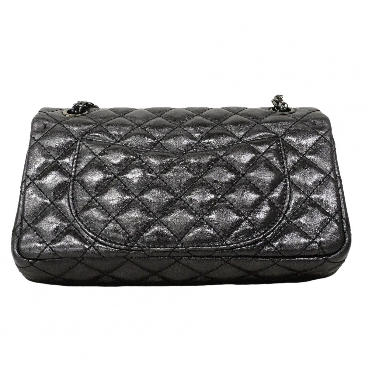 Chanel Shoulder Bag 2.55 Calf Black Silver — view 8