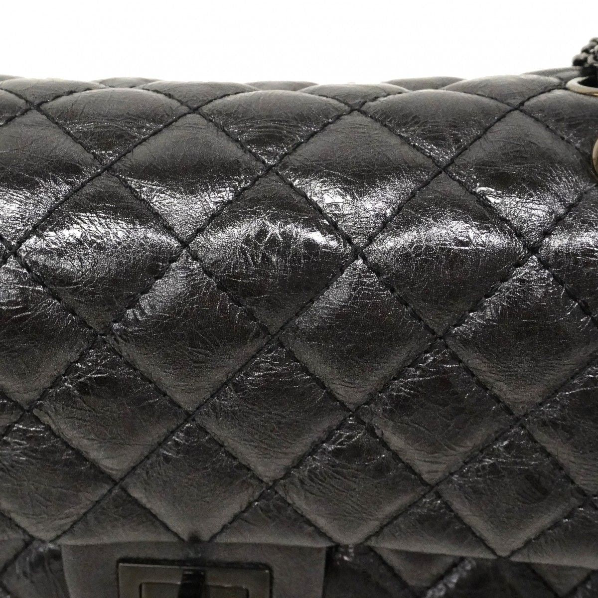 Chanel Shoulder Bag 2.55 Calf Black Silver — view 6