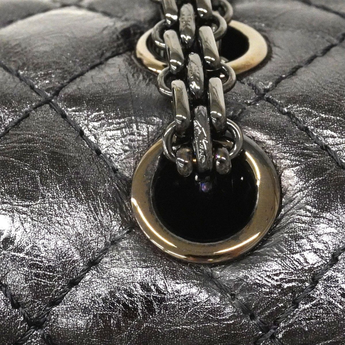 Chanel Shoulder Bag 2.55 Calf Black Silver — view 7
