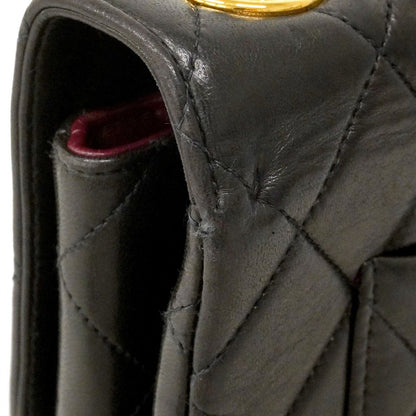 Chanel Shoulder Bag Big Quilted Lambskin Black Gold — view 6