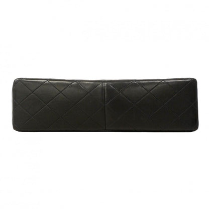 Chanel Shoulder Bag Big Quilted Lambskin Black Gold — view 3