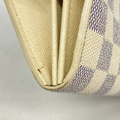 Louis Vuitton Wallet Damier Azur Portefeuille Sarah White — view 7