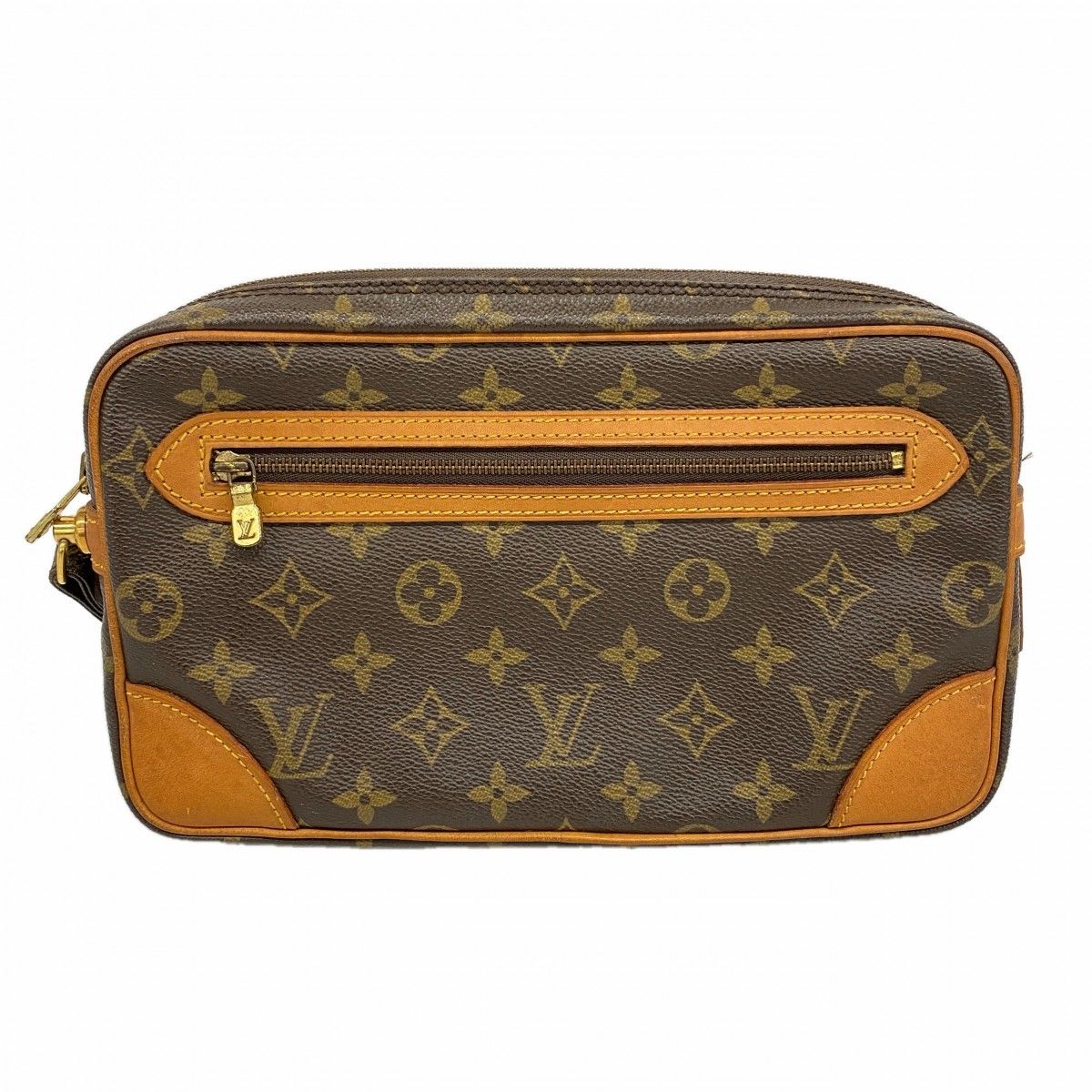 Louis Vuitton Clutch Monogram Marly Dragonne GM Brown