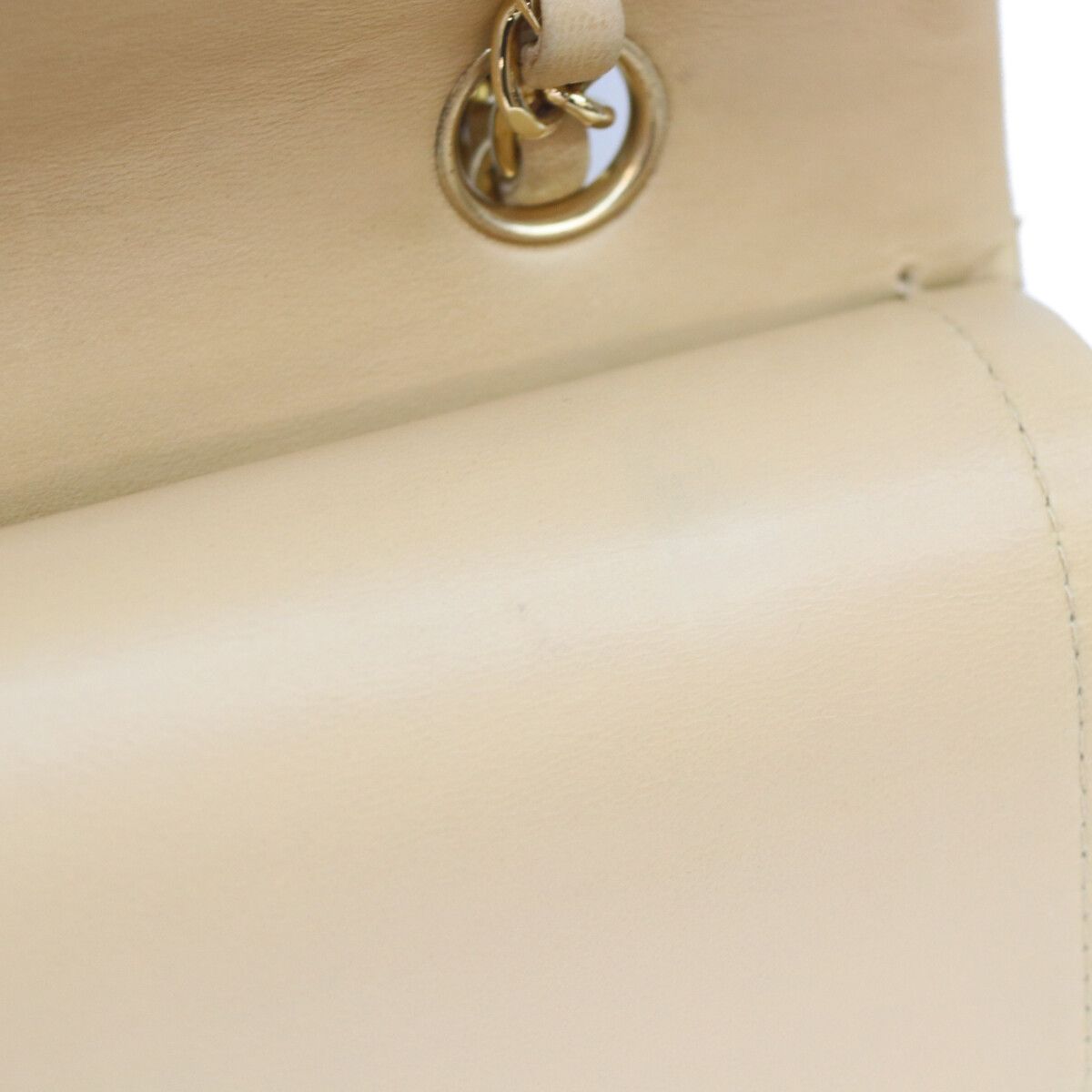 Chanel Beige Lamb Gold Quilted 25 Shoulder — view 9