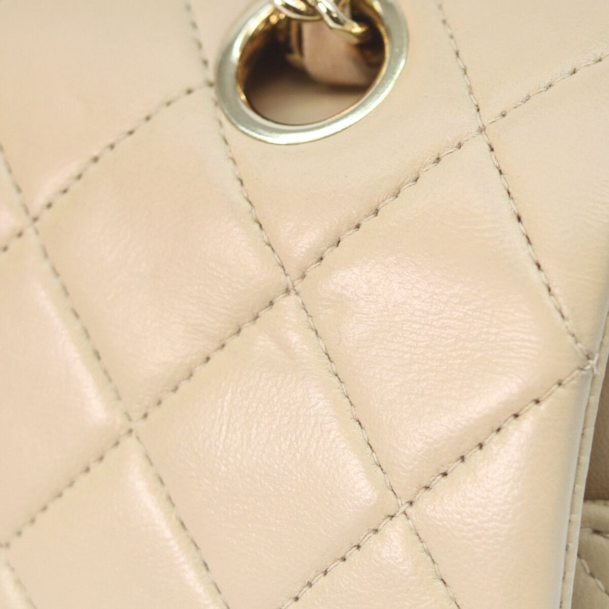 Chanel Beige Lamb Gold Quilted 25 Shoulder — view 7
