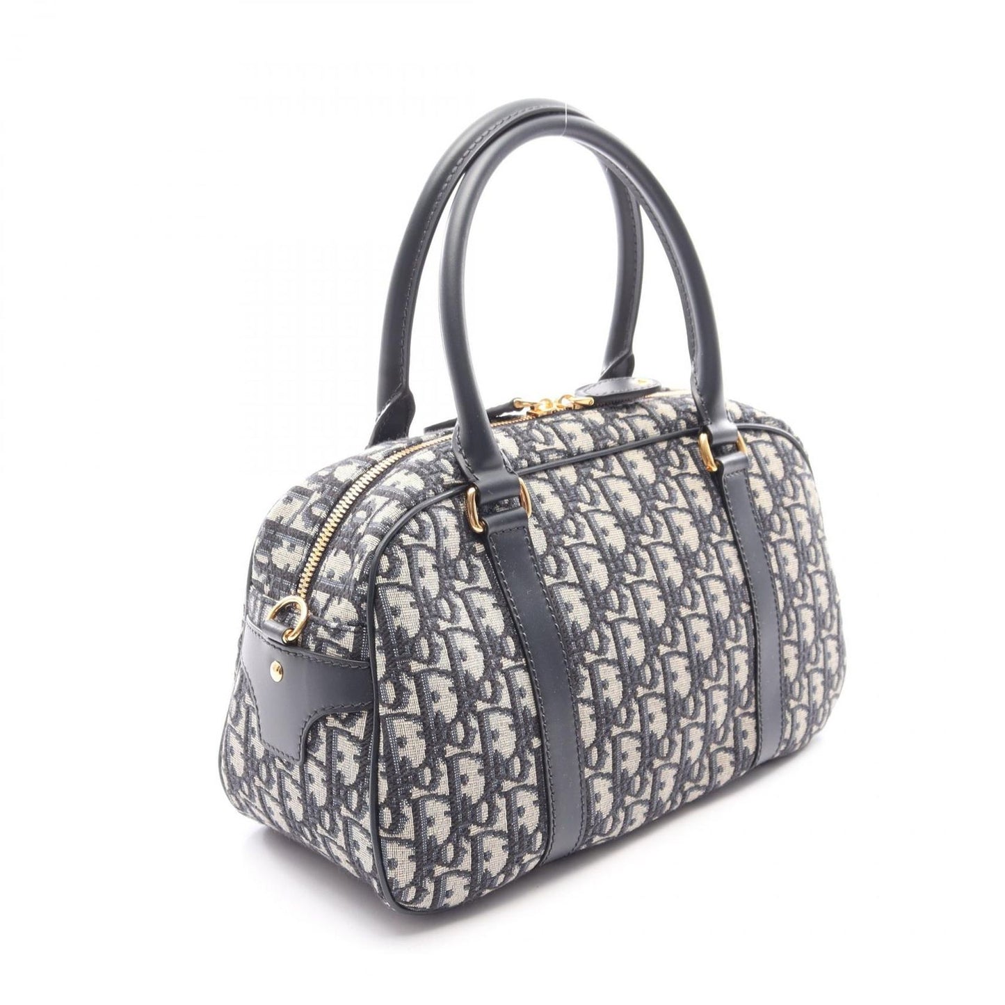Dior D-vibe Bow Sling Bag Oblique 2-Way Navy Canvas Leather — view 2