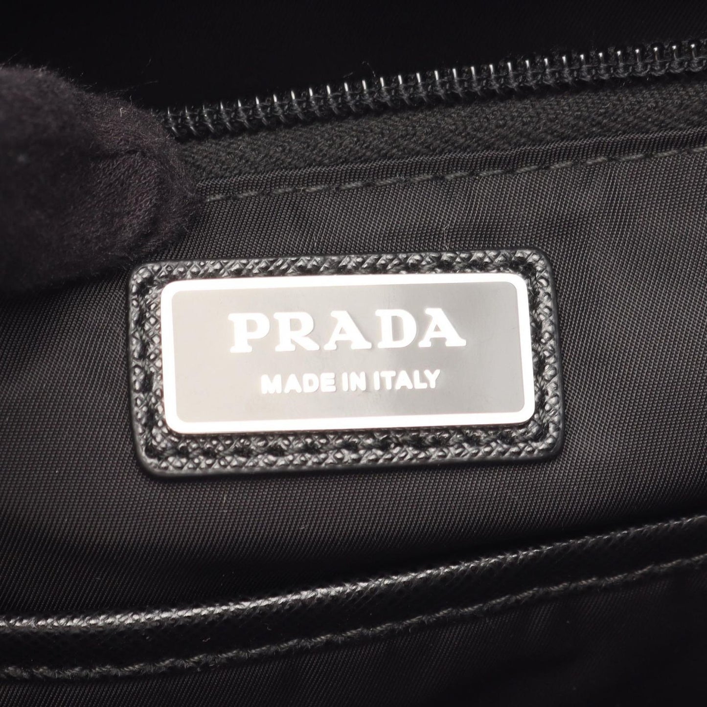 Prada Backpack Tessuto Black Nylon Saffiano Leather — view 5