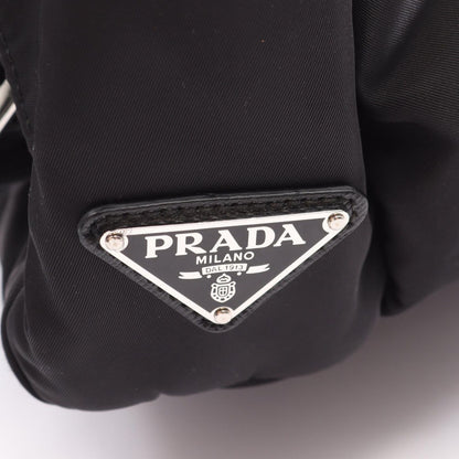 Prada Backpack Tessuto Black Nylon Saffiano Leather — view 6
