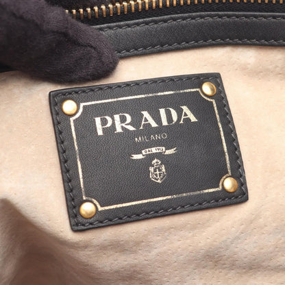 Prada Tote Soft Calf 2-Way Black Leather — view 4