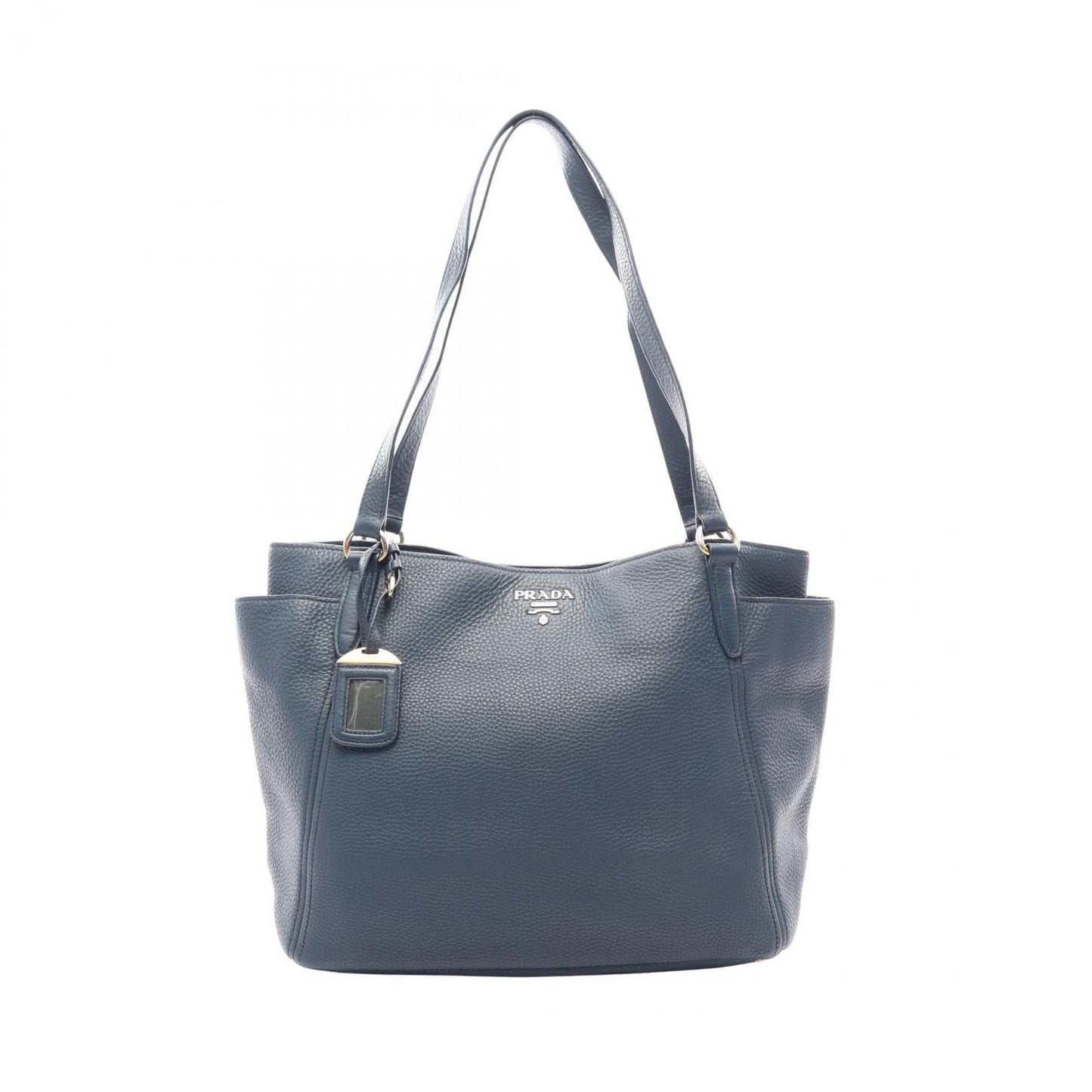 Prada Tote Vitello Daino Dark Blue Leather