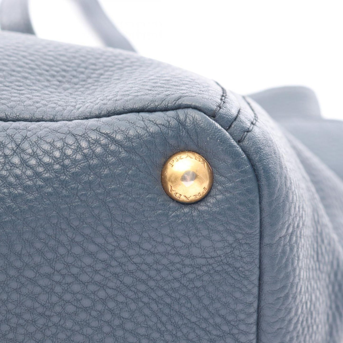 Prada Tote Vitello Daino Dark Blue Leather — view 7