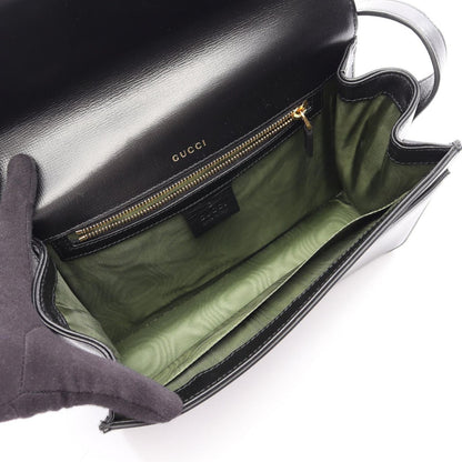 Gucci Shoulder Bag Double Black Leather GG Marmont — view 3