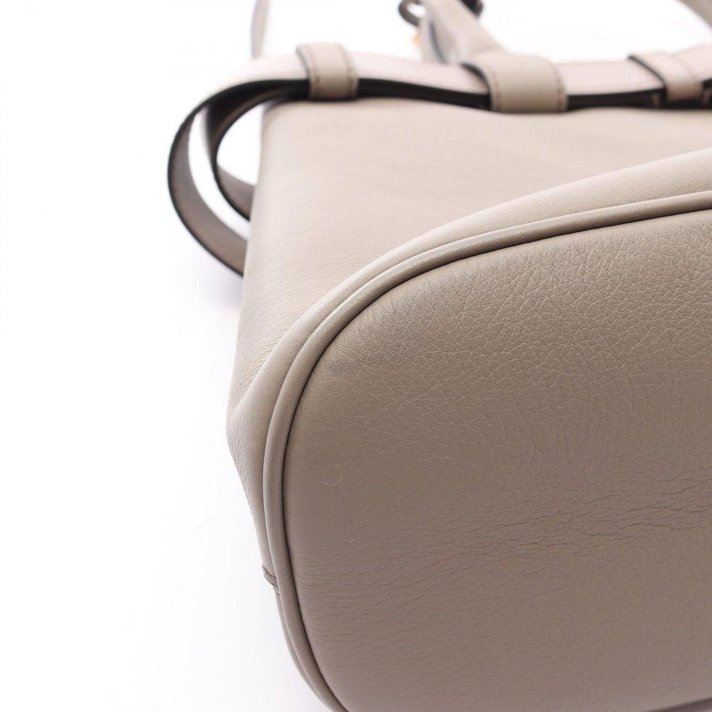 Prada Tote Buckle 2-Way Gray Leather Handbag — view 5