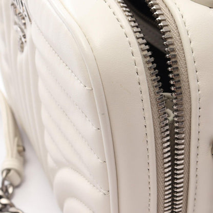 Prada Handbag Diagram 2-Way White Leather Chain — view 7