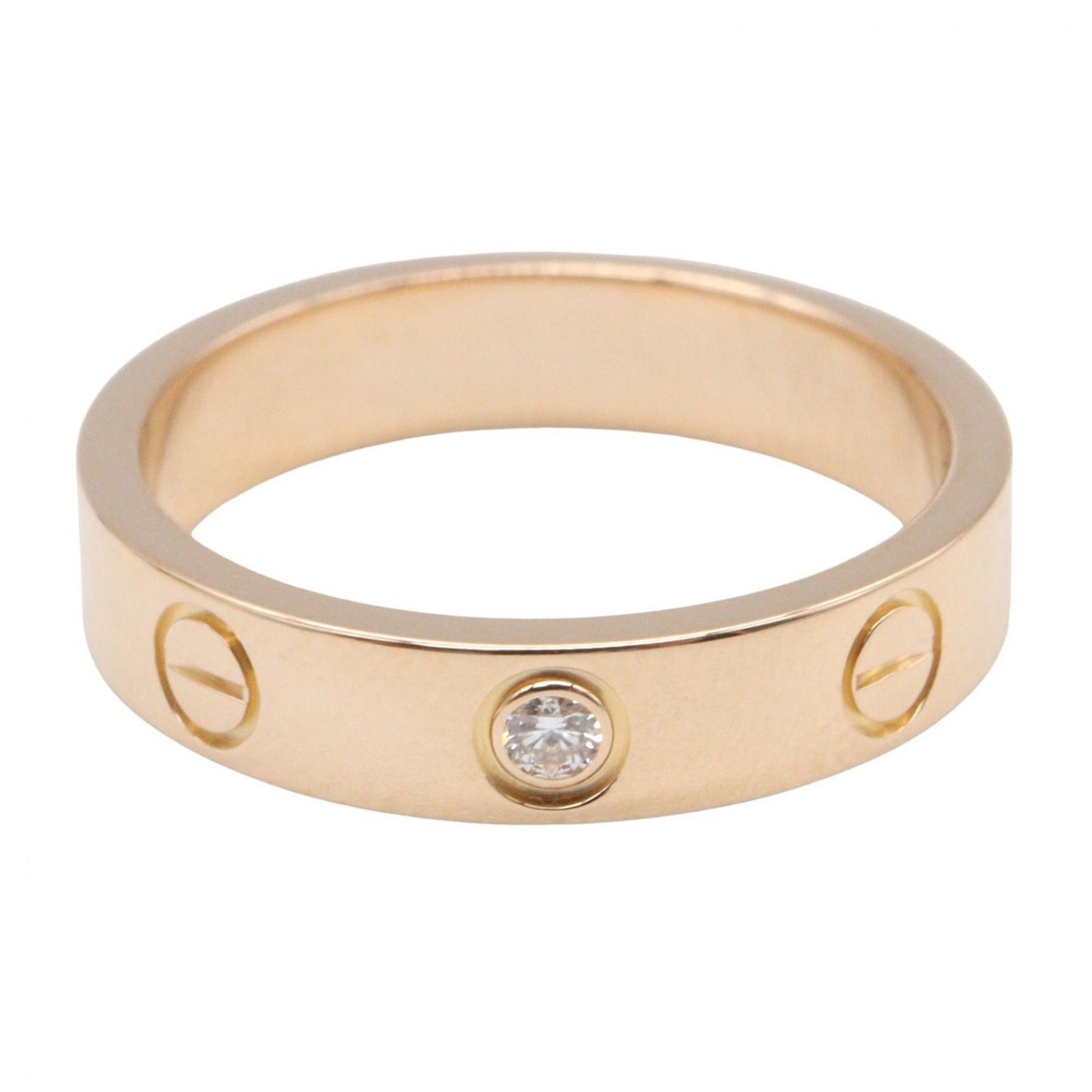 Cartier Ring Mini Love 18k Pink Gold Diamond — view 2