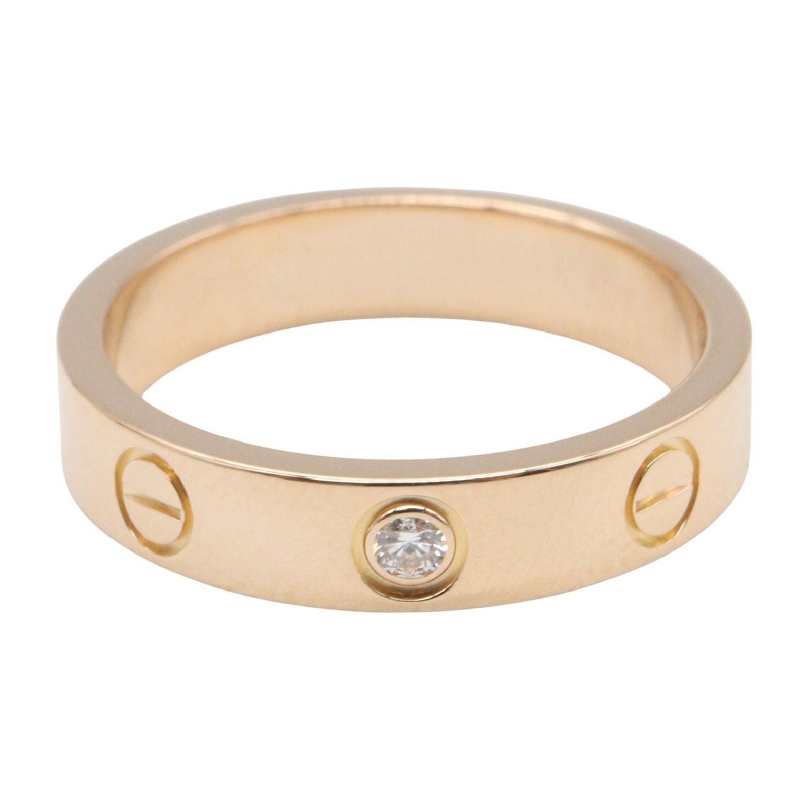 Cartier Ring Mini Love 18k Pink Gold Diamond — view 2