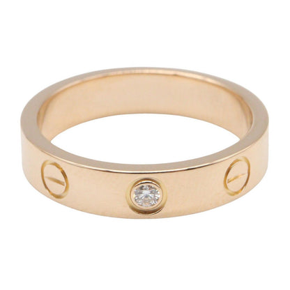 Cartier Ring Mini Love 18k Pink Gold Diamond — view 2