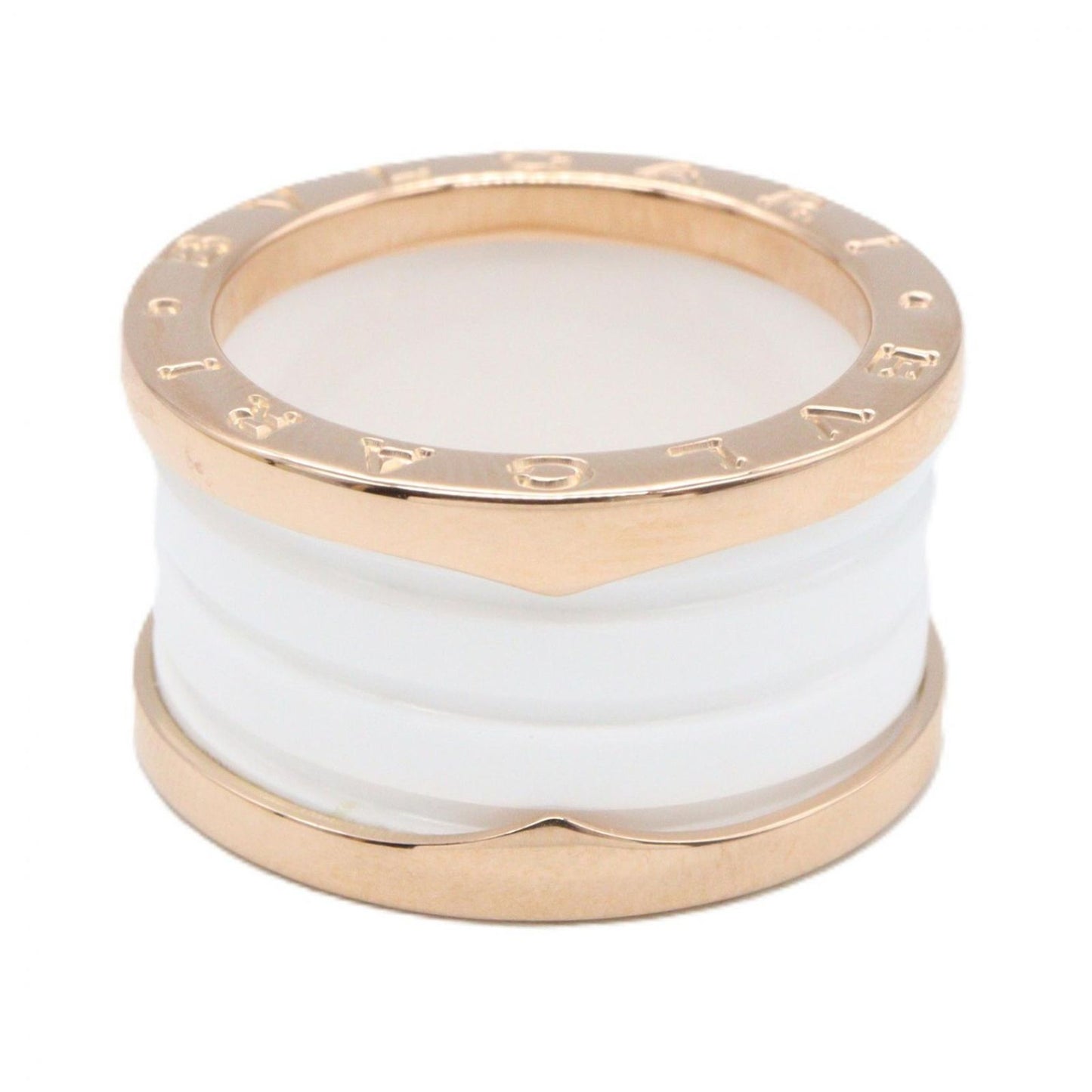 Bvlgari Ring B-zero One Band Ceramic 18k Pink Gold — view 2