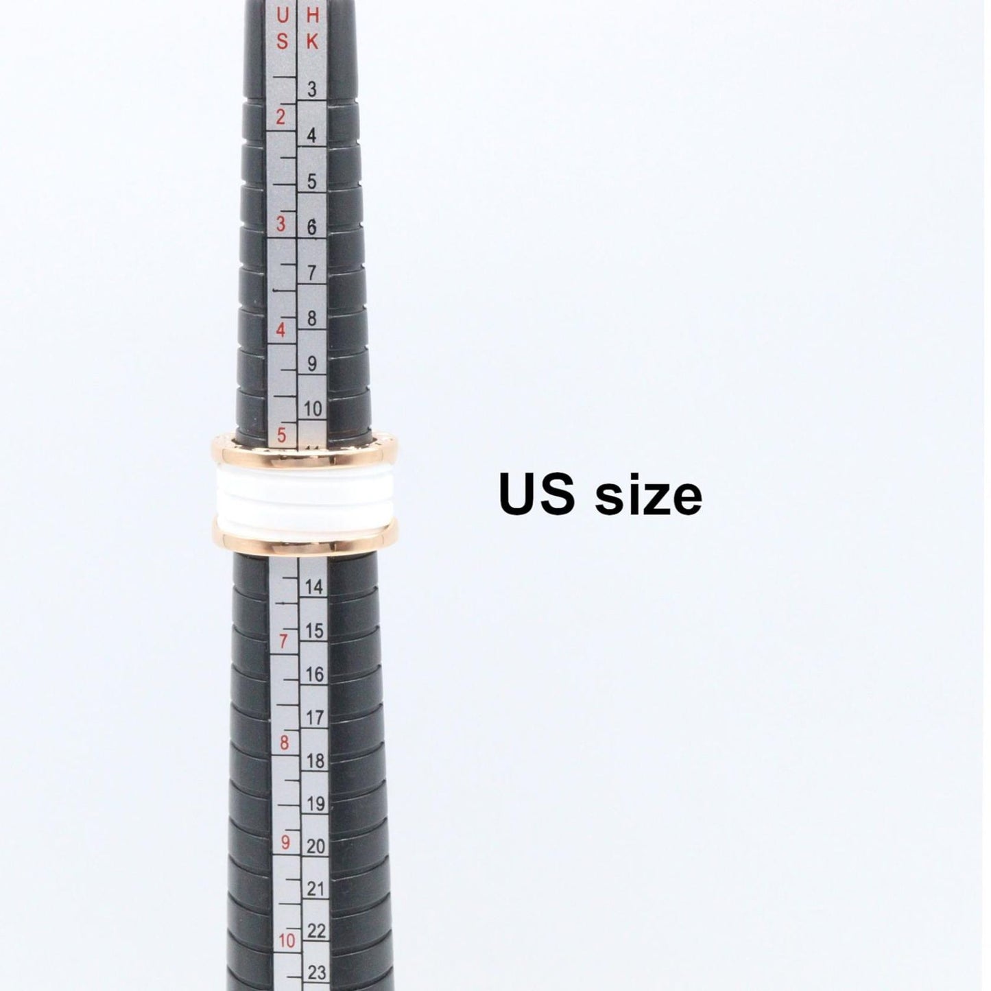 Bvlgari Ring B-zero One Band Ceramic 18k Pink Gold — view 6