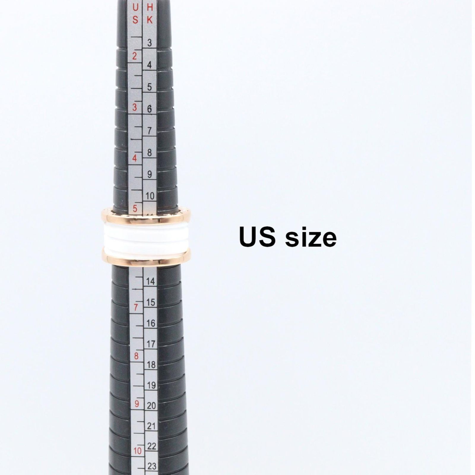 Bvlgari Ring B-zero One Band Ceramic 18k Pink Gold — view 6
