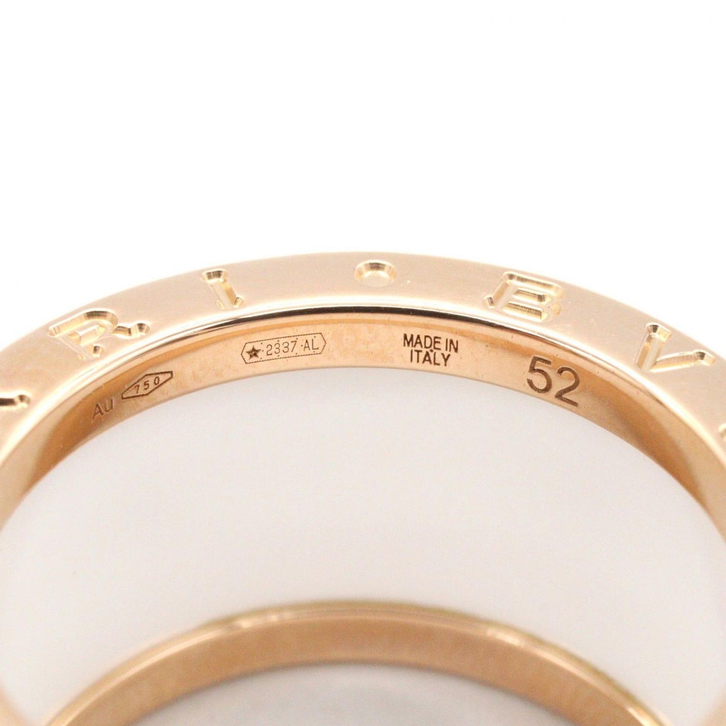 Bvlgari Ring B-zero One Band Ceramic 18k Pink Gold — view 4