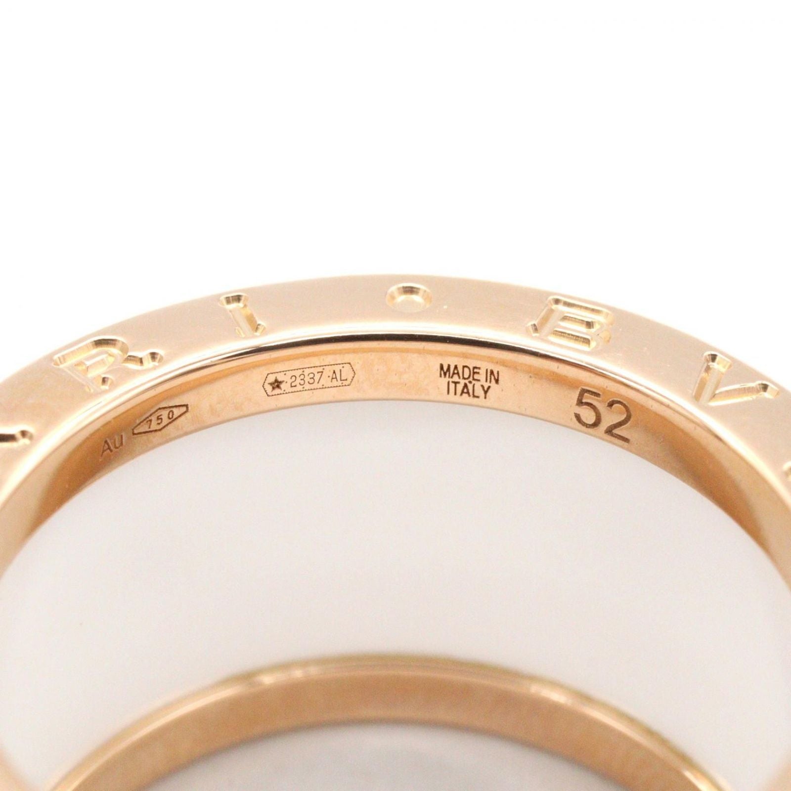 Bvlgari Ring B-zero One Band Ceramic 18k Pink Gold — view 4