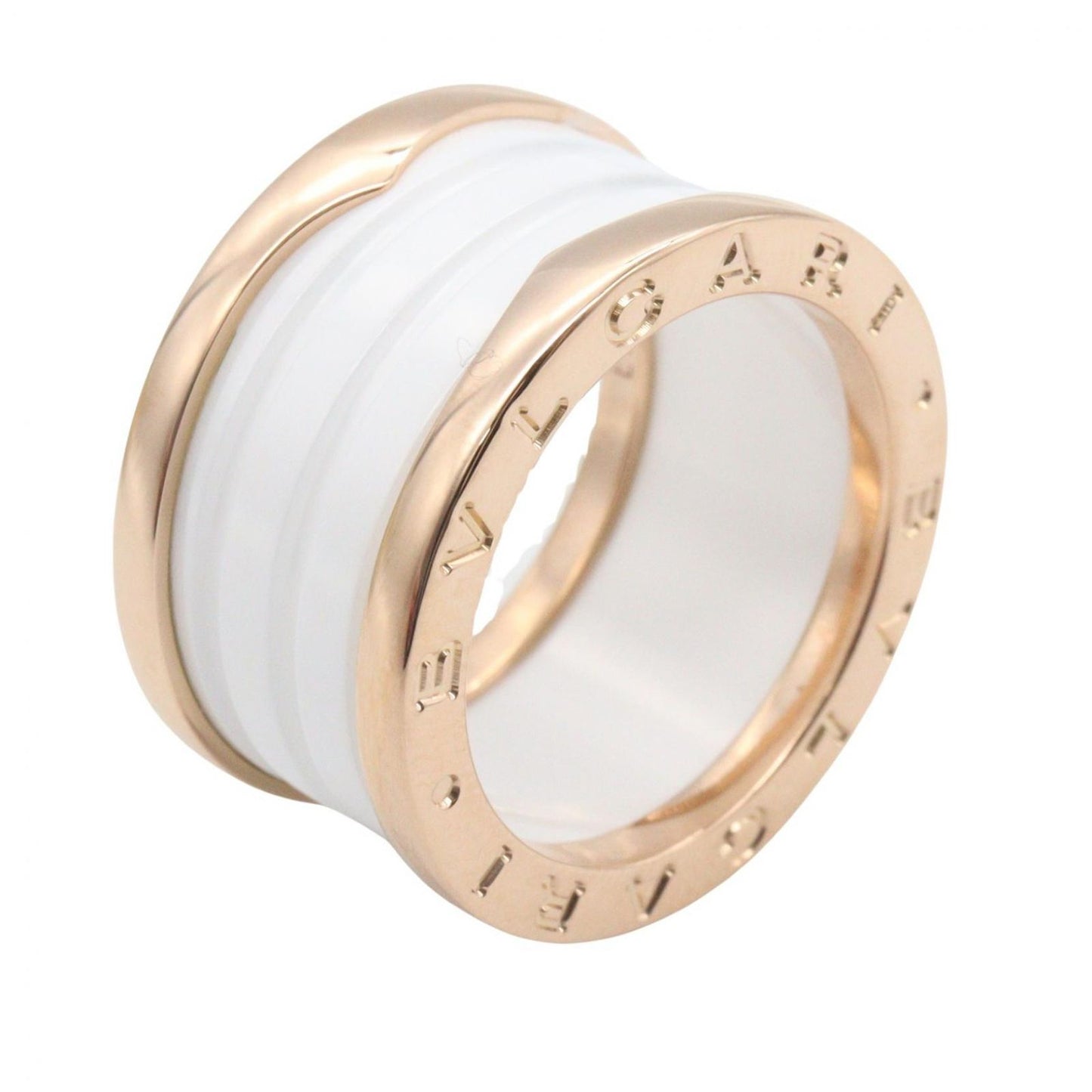 Bvlgari Ring B-zero One Band Ceramic 18k Pink Gold — view 3