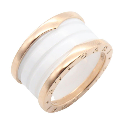 Bvlgari Ring B-zero One Band Ceramic 18k Pink Gold