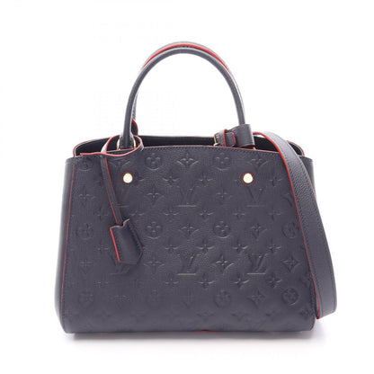 Louis Vuitton Handbag Montaigne MM 2-Way Marine Leather