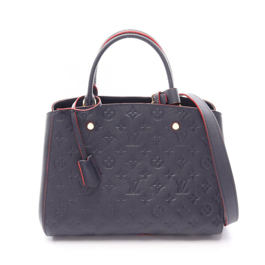 Louis Vuitton Handbag Montaigne MM 2-Way Marine Leather