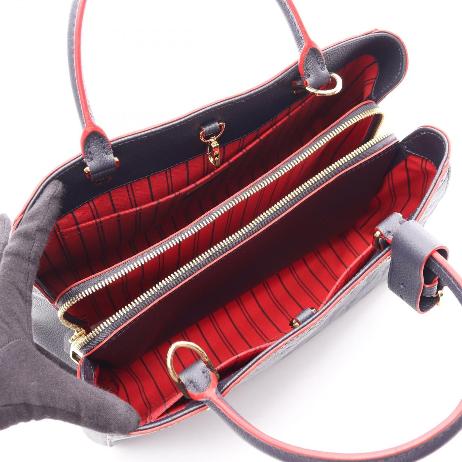 Louis Vuitton Handbag Montaigne MM 2-Way Marine Leather — view 3
