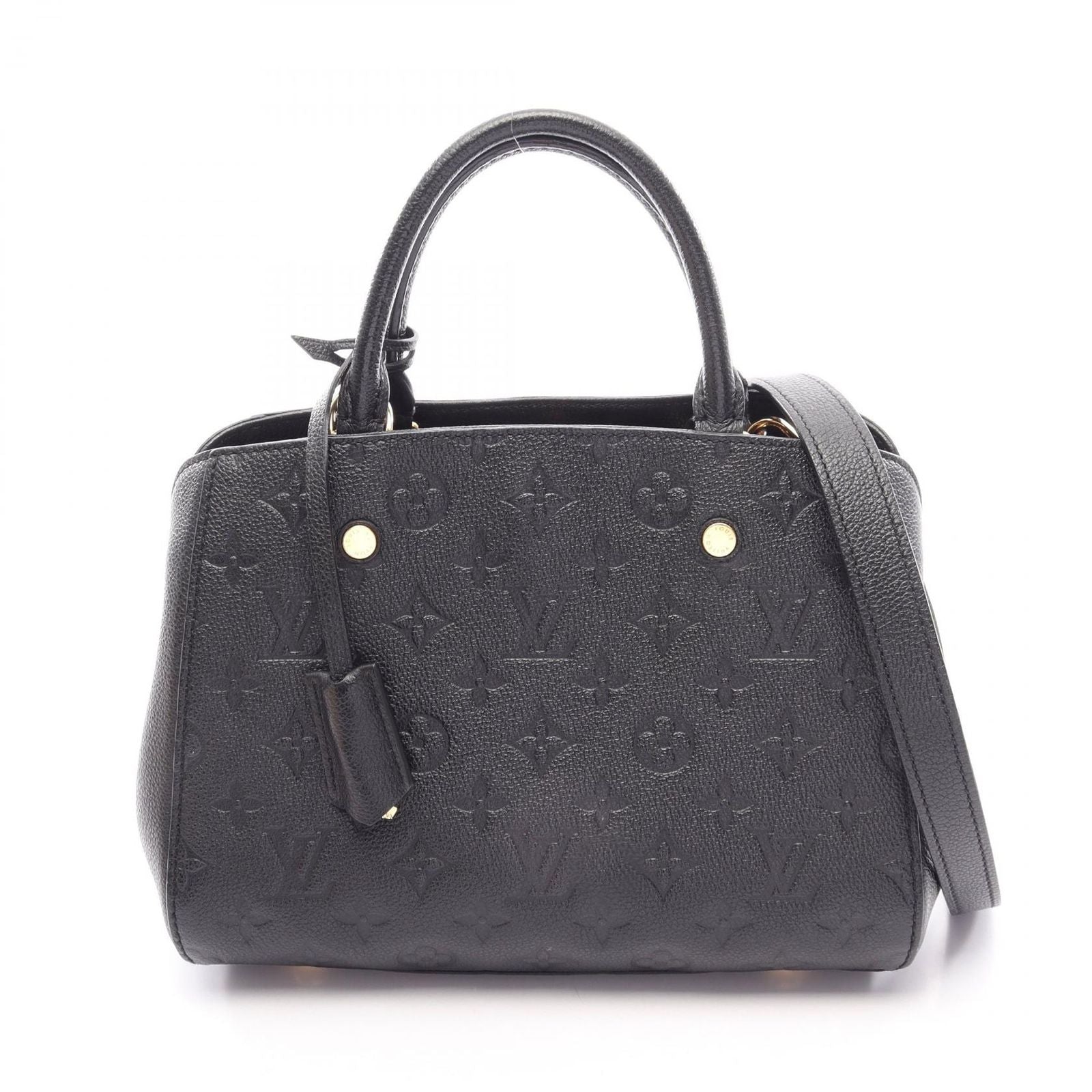 Louis Vuitton Handbag Montaigne BB 2-Way Noir Leather