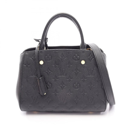 Louis Vuitton Handbag Montaigne BB 2-Way Noir Leather
