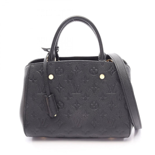 Louis Vuitton Handbag Montaigne BB 2-Way Noir Leather