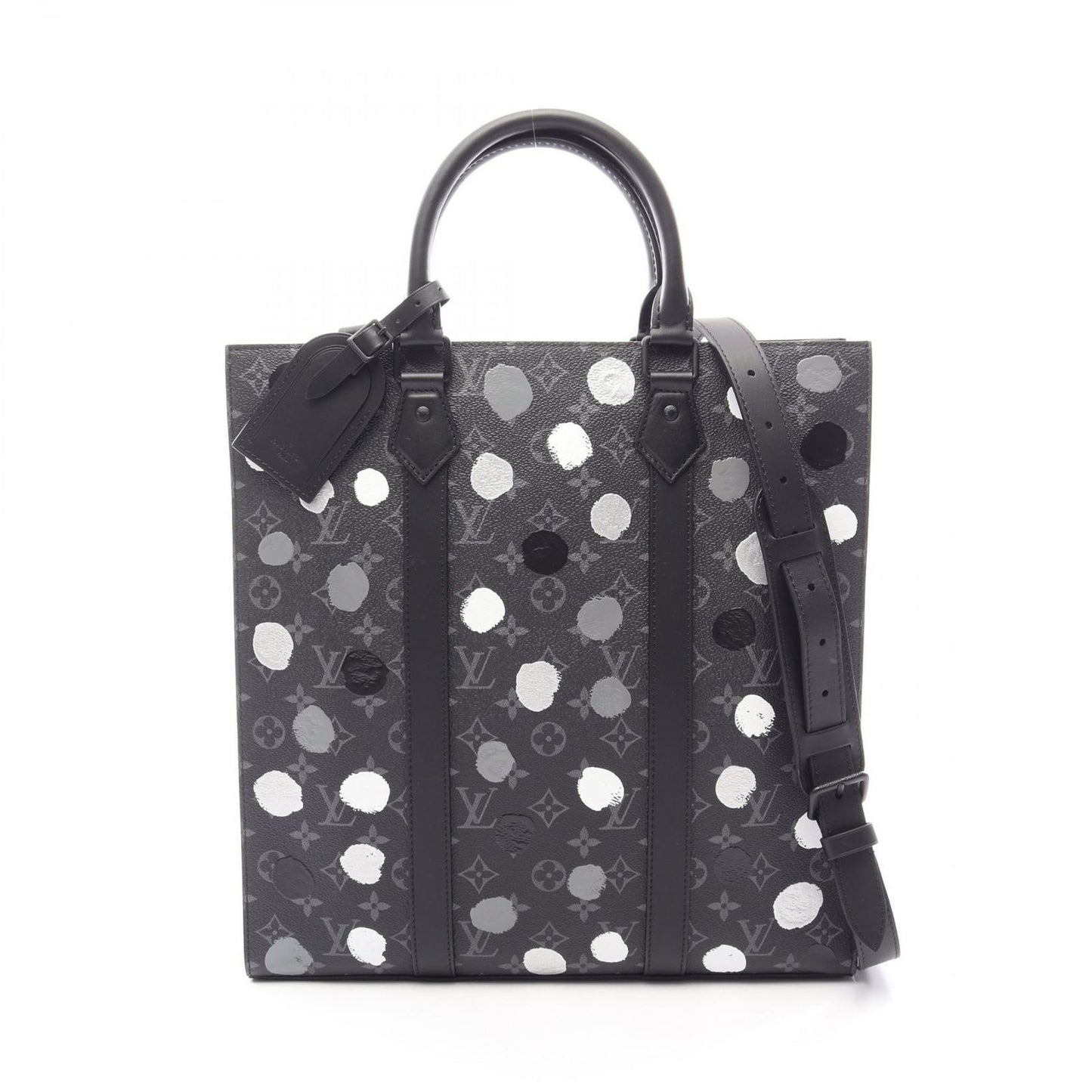 Louis Vuitton Tote Bag Yayoi Kusama 2-Way Canvas Leather LV Yk Sac Plat