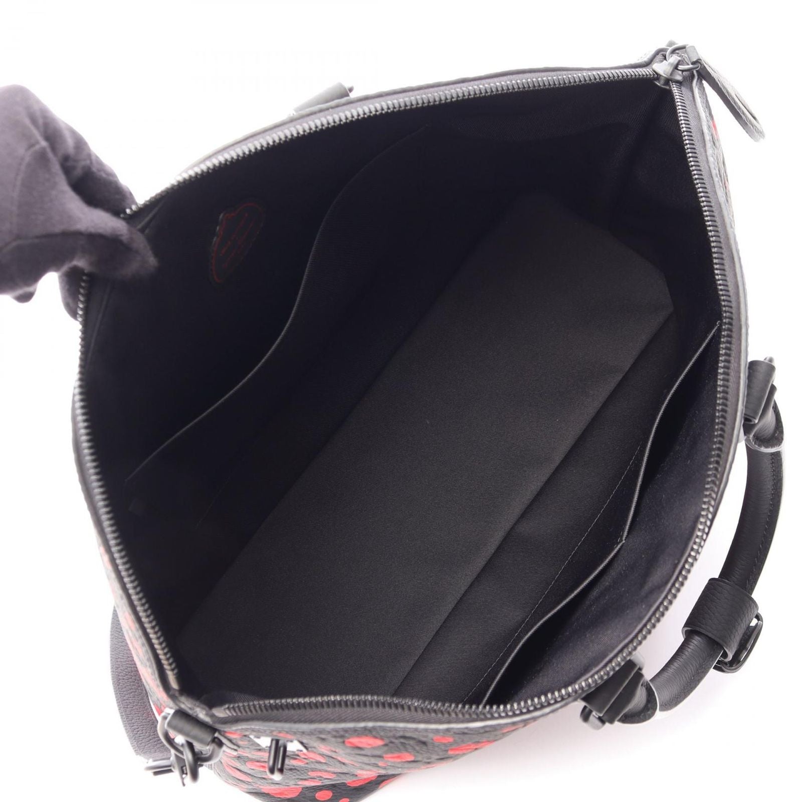 Louis Vuitton Boston Bag LV YK Lockit 2-Way Noir Red Leather — view 3