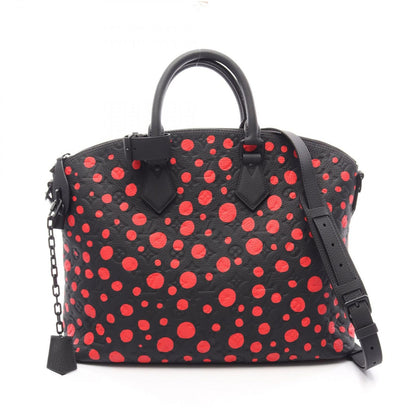 Louis Vuitton Boston Bag LV YK Lockit 2-Way Noir Red Leather