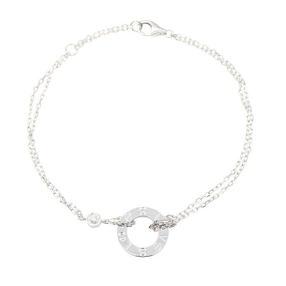 Cartier Bracelet Love Circle Diamond 16 18 cm 18k White Gold